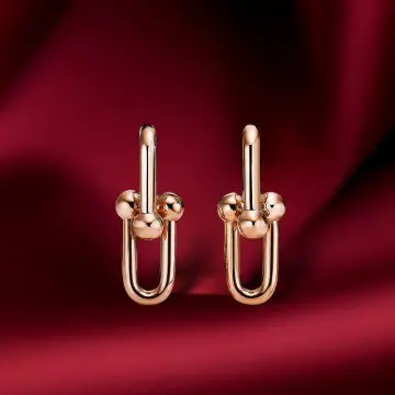 Replica T HardWear Large Link Earrings Rose Gold Plated Main1