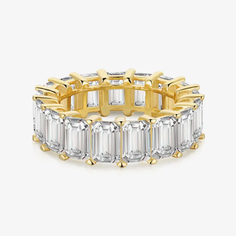 Baguette Diamond Eternity Gold Ring DY120539-S-G-WH (1)