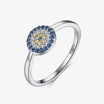 Royal Blue Round Diamond Ring TZ120001-S-W-HD (1)