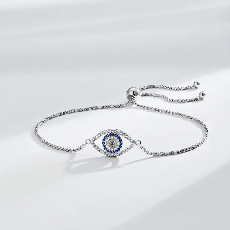 Sapphire Evil Eye 925 Silver Bracelet DY150181-S-W-HD (2)