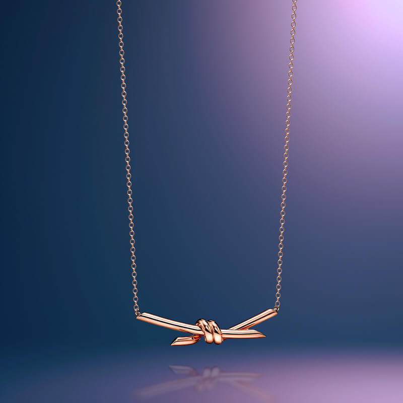 Replica T Knot Pendant necklace rose Gold plated other2