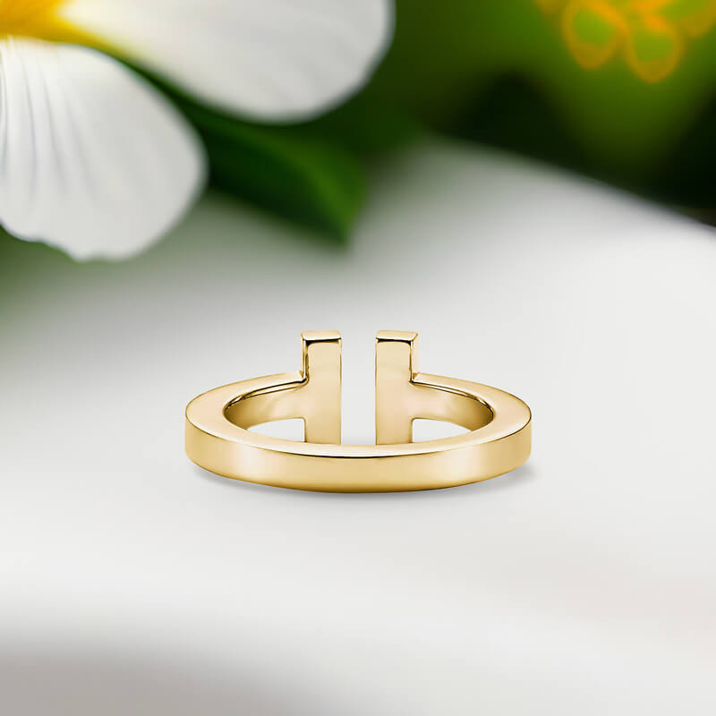 Replica T Square Ring yellow gold plated other-2