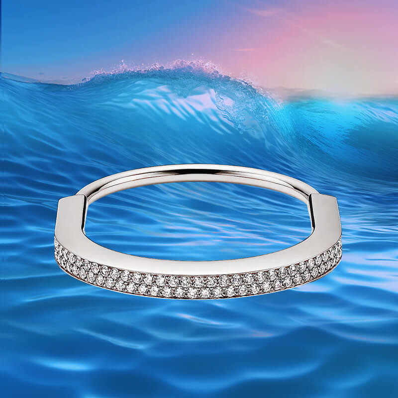 T lock Bracelets bangle set white gold full diamonds other2