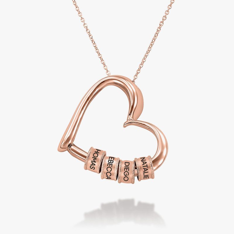 Elegant-Heart-Necklace-with-Personalized-Engraved-Beads-rose-gold-plating-1a-a