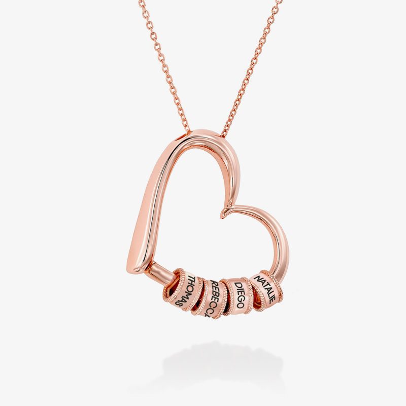 Elegant-Heart-Necklace-with-Personalized-Engraved-Beads-rose-gold-plating-3a-1