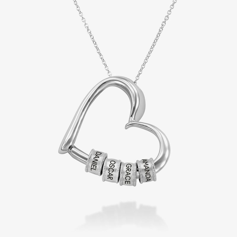 Elegant-Heart-Necklace-with-Personalized-Engraved-Beads-white-gold-plating-1a-1