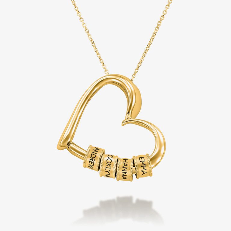 Elegant-Heart-Necklace-with-Personalized-Engraved-Beads-yellow-gold-plating-1a-1