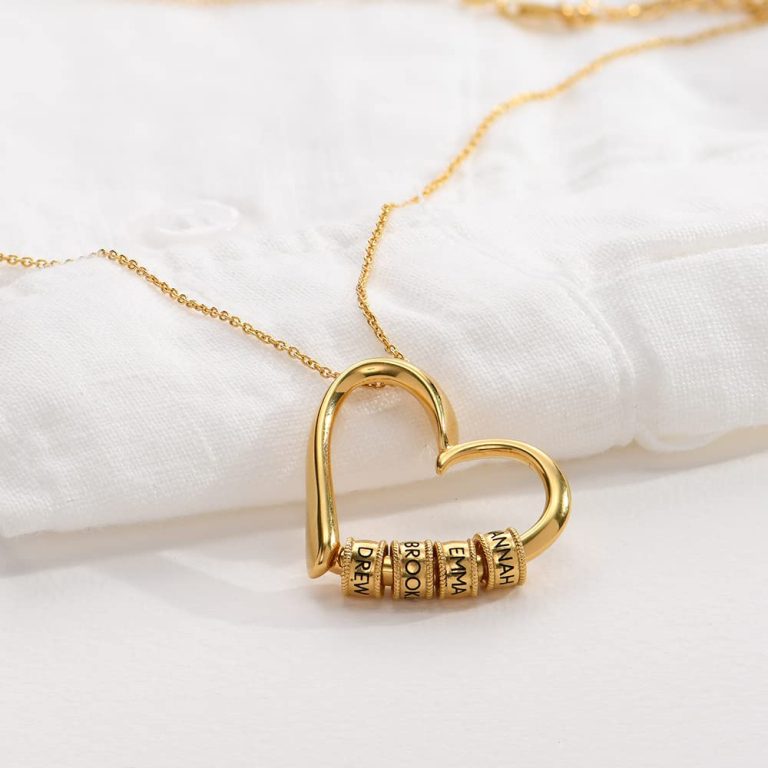 Elegant-Heart-Necklace-with-Personalized-Engraved-Beads-yellow-gold-plating-1a-1