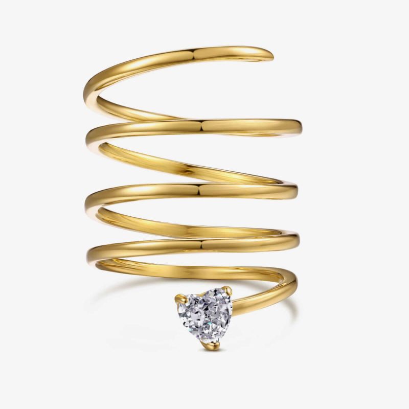 Modern-Serpentine-Gold-Heart-Diamond-Ring-01a