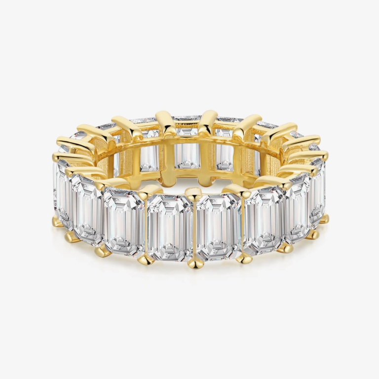 Baguette Diamond Eternity Gold Ring DY120539-S-G-WH (1)