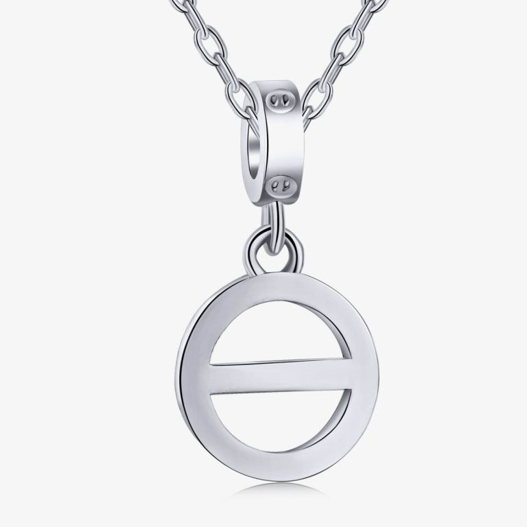 Minimalist Circle Symbol 925 Silver Necklace NE190042-S-W-NA (1)