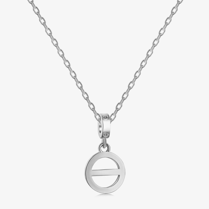 Minimalist Circle Symbol 925 Silver Necklace NE190042-S-W-NA (5)