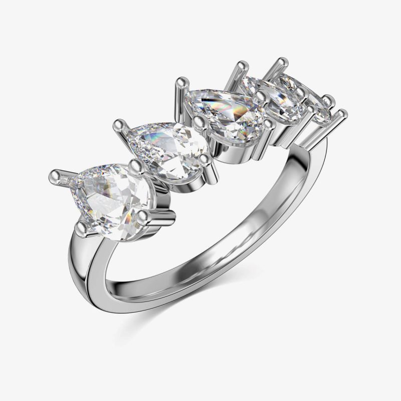 Pear-Shaped-Diamond-silver-Ring DY121076-S-W-WH (1)