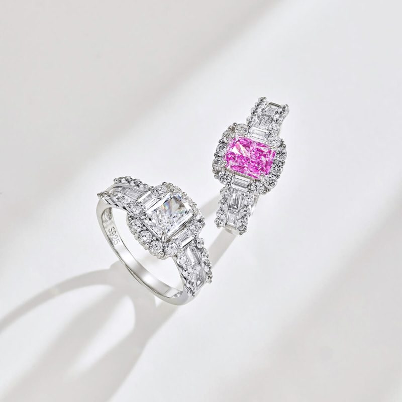 Pink-Gemstone-and-Diamond-Encrusted-Sterling-Silver-Ring-DY120787-S-W-RR-(1a)