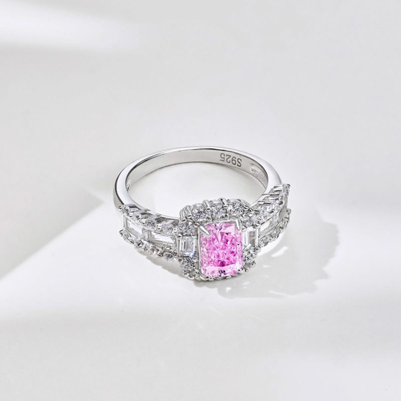 Pink-Gemstone-and-Diamond-Encrusted-Sterling-Silver-Ring-DY120787-S-W-RR-(3a)