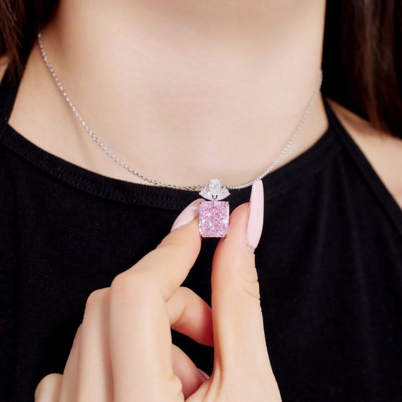 Pink-Square-Gemstone-Pendant-Necklace-DY190764-S-W-BF-(2a)
