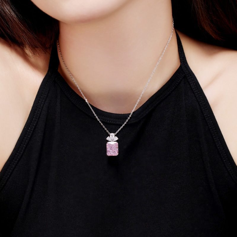 Pink-Square-Gemstone-Pendant-Necklace-DY190764-S-W-BF-(4a)