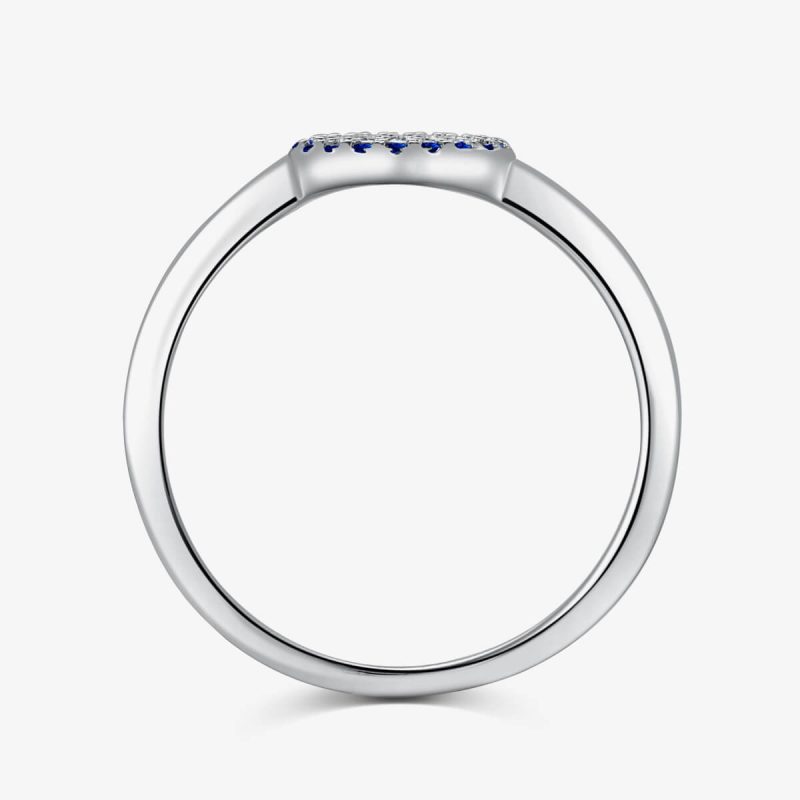 Royal Blue Round Diamond Ring TZ120001-S-W-HD (4)