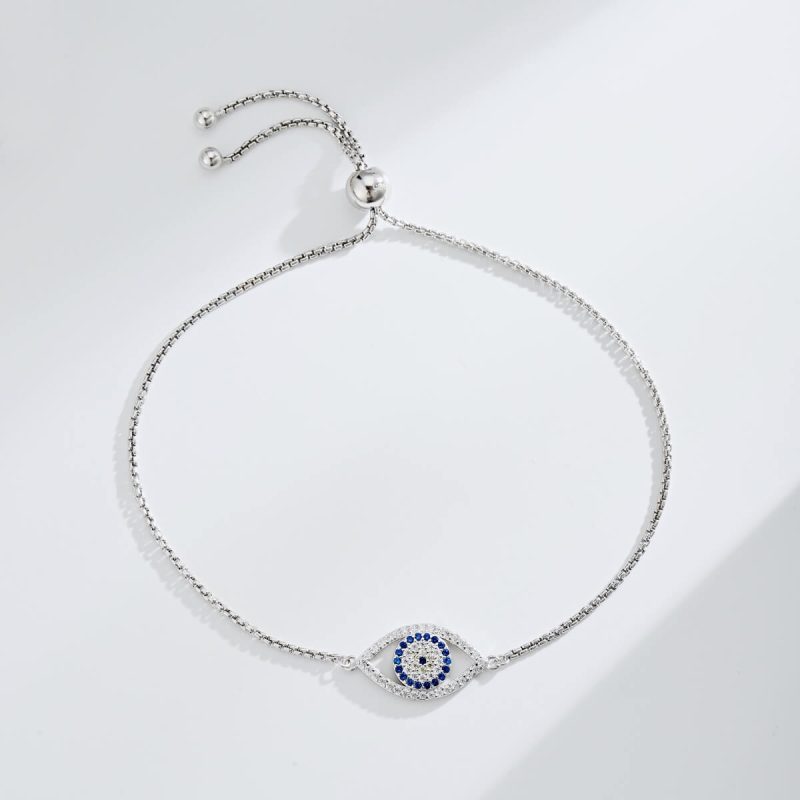 Sapphire Evil Eye 925 Silver Bracelet DY150181-S-W-HD (4)