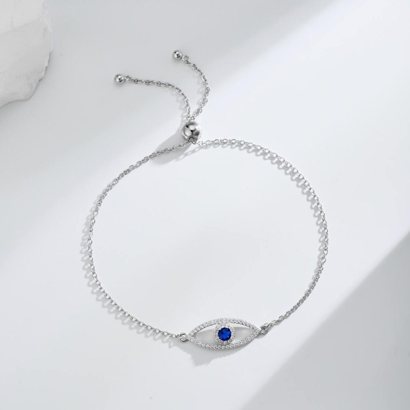 Sapphire Eye 925 Silver Bracelet DY150186-S-W-BA (3)