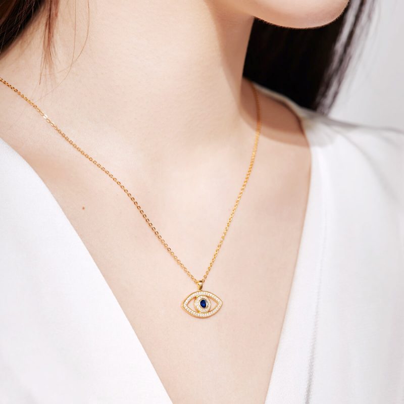 Sapphire-Eye-925-Silver-Gold-Necklace-DY190473-S-G-BA-(4a)