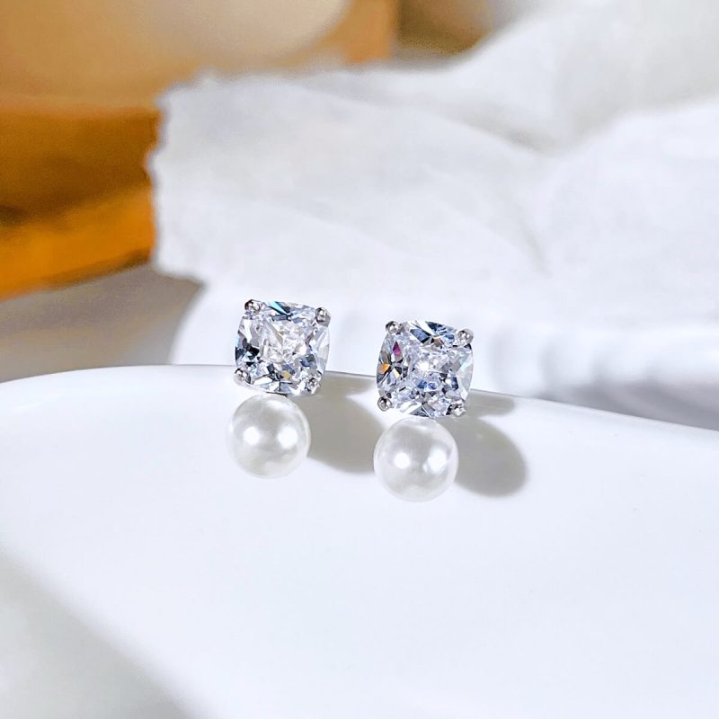 Square-Diamond-Pearl-925-Silver-Stud-Earrings-DY1D0222-S-W-WH-(7a)