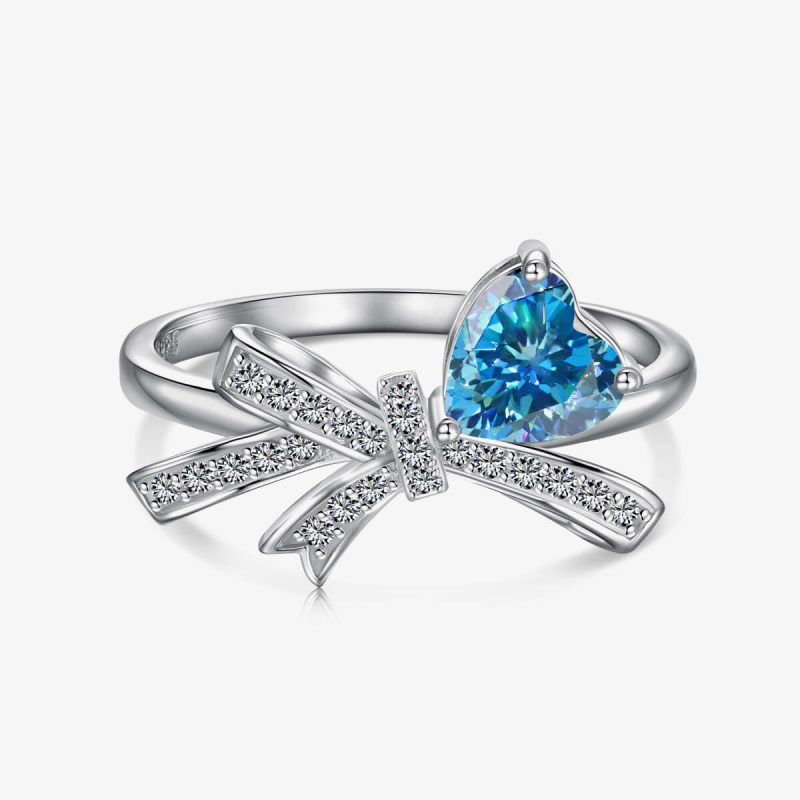 Sweet Bowknot blue Heart Ring DY120925-S-W-BA (4)