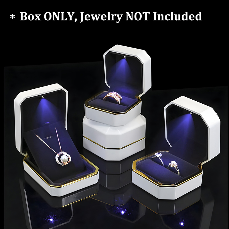 White Square Led Velvet Wedding Ring Case-other2--Ringbox24881-W-G-L-BL-800