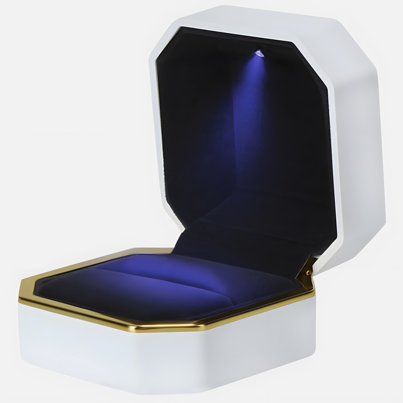 White Square Led Velvet Wedding Ring Case-other7--Ringbox24881-W-G-L-BL-800