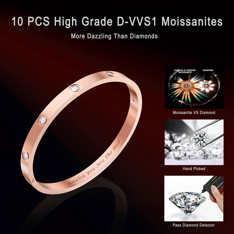 Love Bracelet With 10 Moissanites other1-MJBR248171-10ZUAN-rosegold