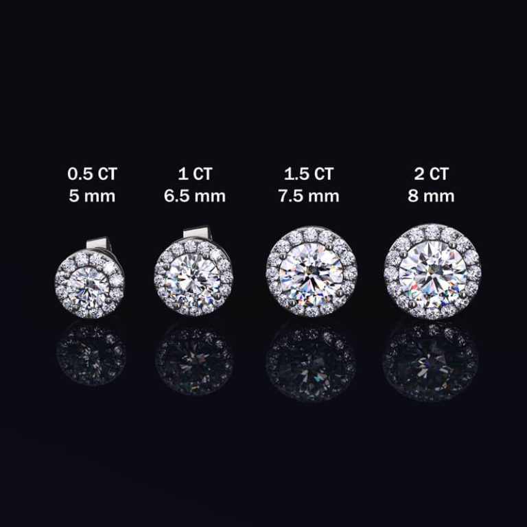 Certified VVS1 Moissanite Halo Earrings in S925 Silver-round-moi-halo-estud-whitegold-001-main